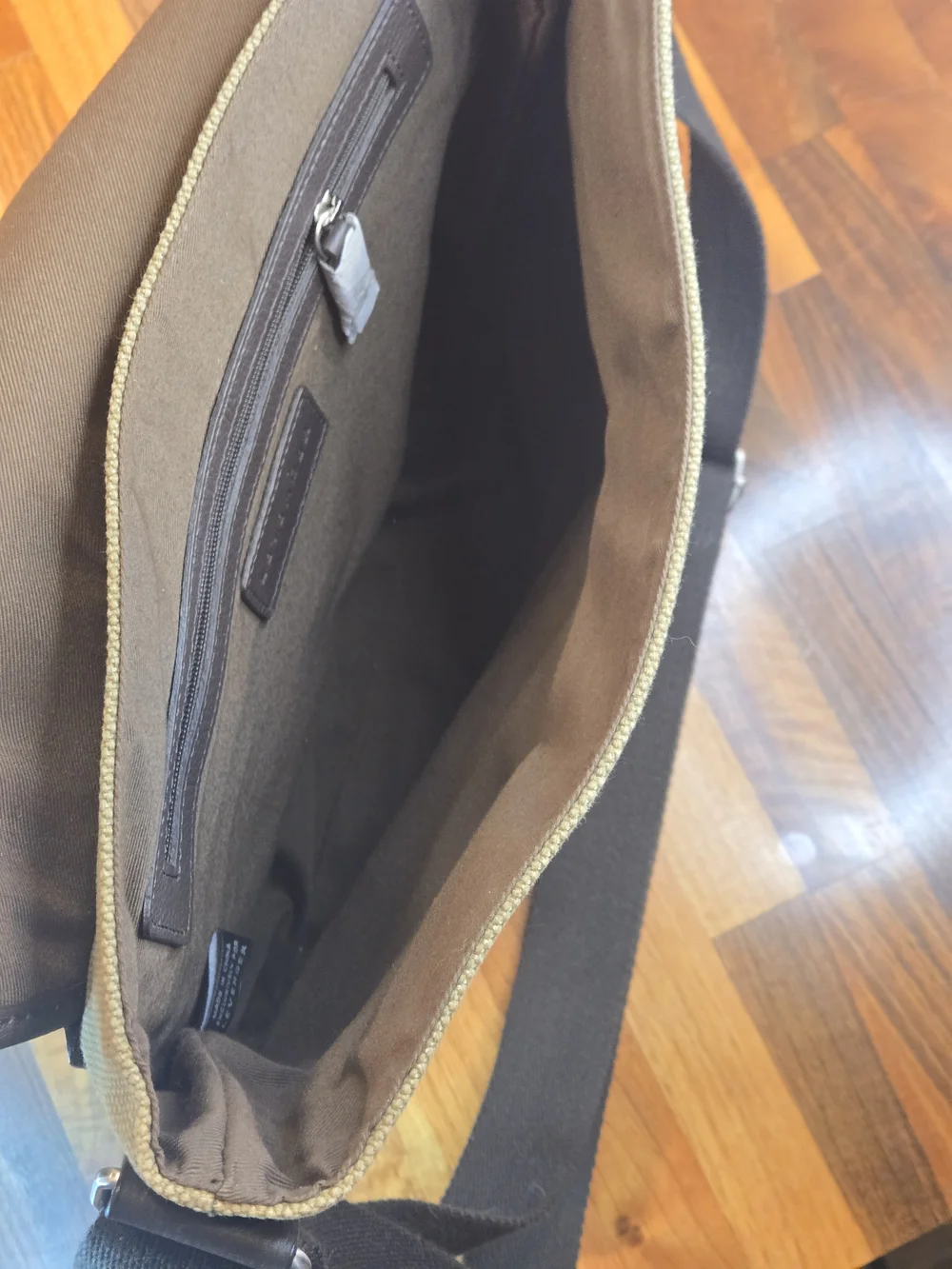 Levenger Canvas & Leather Field Messenger Bag - NWOT